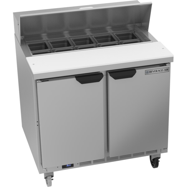 Refrigerated Sandwich Prep Table, 2 Door, 10.2 cu. Ft, 115 Volt